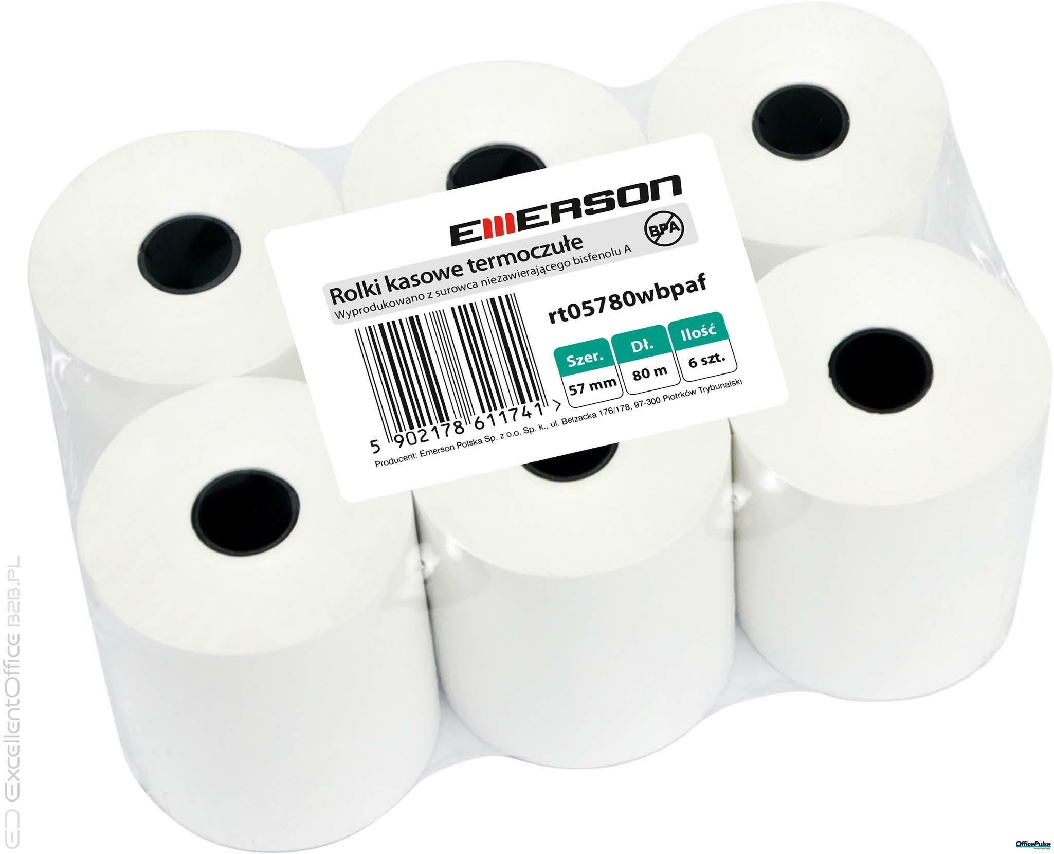 Rolki termiczne 57mmx80m (6szt) EMERSON rt05780wkbpaf